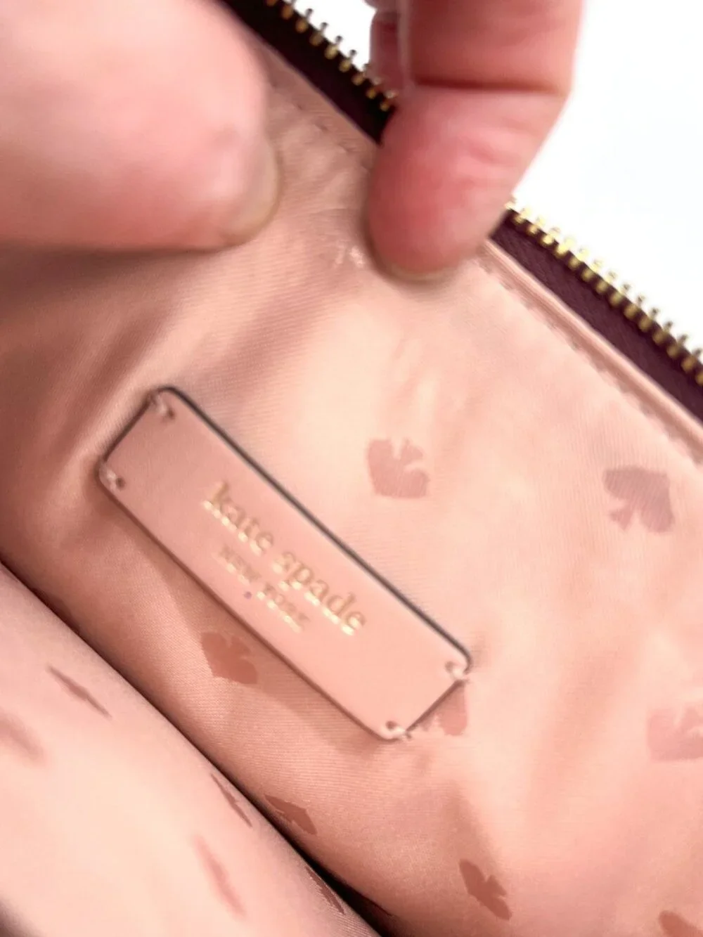 Kate Spade Dog Crossbody Bag Pink Burgundy Novelty Purse - Picture 8 of 11